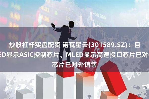 炒股杠杆实盘配资 诺瓦星云(301589.SZ)：目前MLED显示ASIC控制芯片、MLED显示高速接口芯片已对外销售