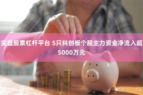 实盘股票杠杆平台 5只科创板个股主力资金净流入超5000万元