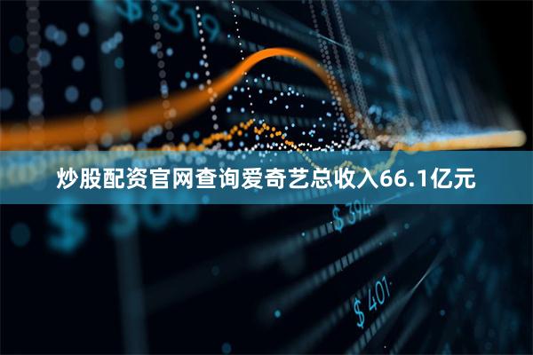 炒股配资官网查询爱奇艺总收入66.1亿元